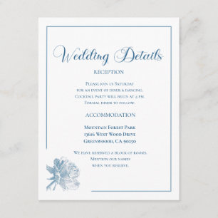 Kalligrafie Schrift Staublila Florale Hochzeit Begleitkarte