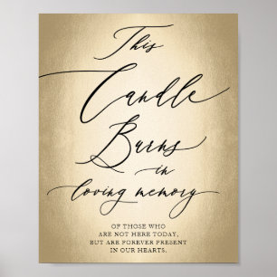 Kalligrafie-Schriftzug Gedenktafel zur Hochzeit Poster