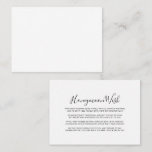 Kalligrafie Schwarz-weiß Honeymoon Wish Begleitkarte<br><div class="desc">Diese kalligraphische Schwarz-weiße Wunschzettel ist ideal für eine rustikale Hochzeit. Das Design besticht durch einen wunderschönen schwarzen Schriftart mit Kalligrafie und einem weißen Hintergrund.</div>