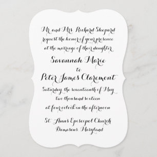 Kalligrafie-Script-Einladung Einladung