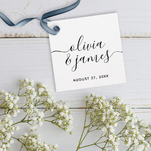 Kalligrafie-Script-Hochzeit Geschenkanhänger