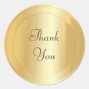 Kalligrafie-Script-Imitat Gold Moderne Vorlage Runder Aufkleber