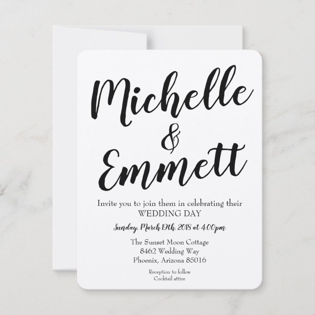 Kalligrafie Script Rustic Kraft Elegant Wedding Einladung (Vorderseite)