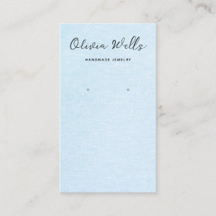 Kalligrafie Script Simple Blue Earring Business Visitenkarte