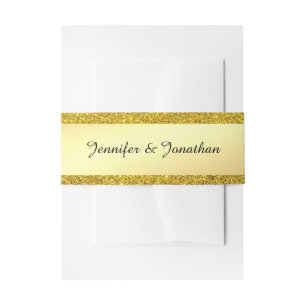 Kalligrafie Script Text Gold Glitzer Moderne Mode Einladungsbanderole