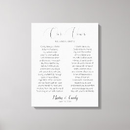 Kalligrafie Script Wedding Vows Canvas Print Leinwanddruck