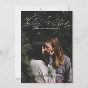 Kalligrafie Skript Glorie zu Gott Weihnachten Foto