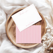 Kalligrafie-Skript Hochzeit Danke Rosa Streifen