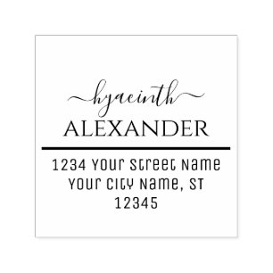 Kalligrafie Swash Typografie Name Adresse #2 Permastempel