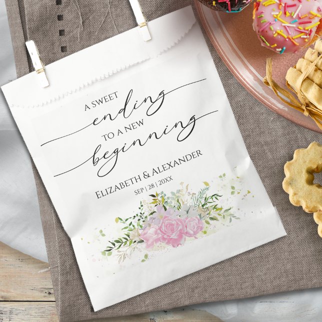 Kalligrafie | Sweet Ending New Begin Wedding Geschenktütchen (Von Creator hochgeladen)