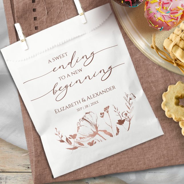 Kalligrafie | Sweet Ending New Begin Wedding Geschenktütchen (Von Creator hochgeladen)