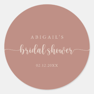 Kalligrafie Terrakotta-Junggesellinnen-Abschied-Ge Runder Aufkleber