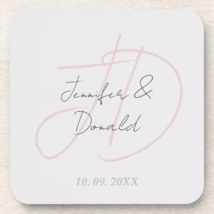 Kalligrafie trendige klassische Schrift Monogramm Getränkeuntersetzer