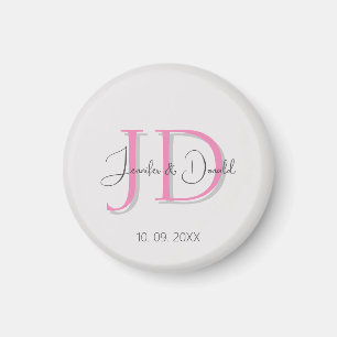 Kalligrafie trendige klassische Schrift Monogramm Magnet