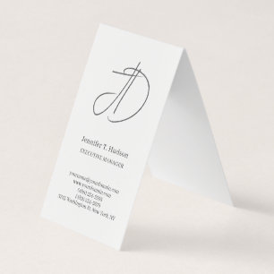 Kalligrafie trendige klassische Schrift Monogramm  Visitenkarten