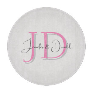 Kalligrafie-trendige klassische Schriftmonogramm Schneidebrett