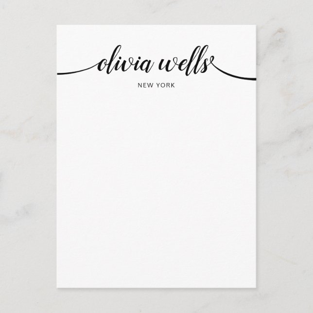 Kalligrafie-Typopografie Postkarte (Vorderseite)