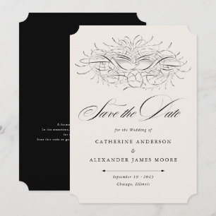 Kalligrafie Vogel Vintage-Illustration Hochzeit Sa Save The Date