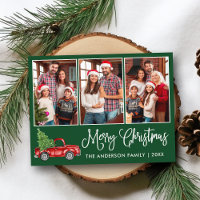 Kalligrafie Weihnachten Vintager LKW 3 Foto Grün
