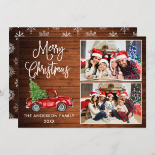 Kalligrafie Weihnachten Vintager LKW Holz 2 Foto