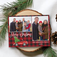 Kalligrafie Weihnachten Vintager LKW Kariert 2 Fot