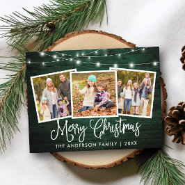 Kalligrafie Weihnachtsgrün Leuchten 3 Foto Postkarte