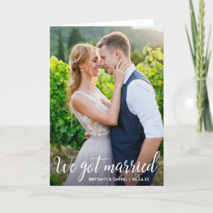 Kalligrafie Wir Got Verheiratete Faltkarte für das Dankeskarte