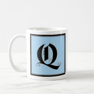 Kalligrafische Hauptstadt Letter Q Kaffeetasse