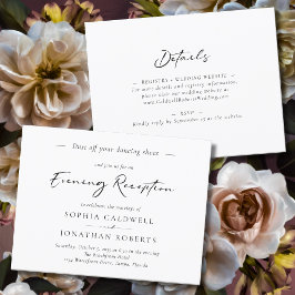 Kalligrafischer Abend Hochzeitsempfang Einladung Postkarte