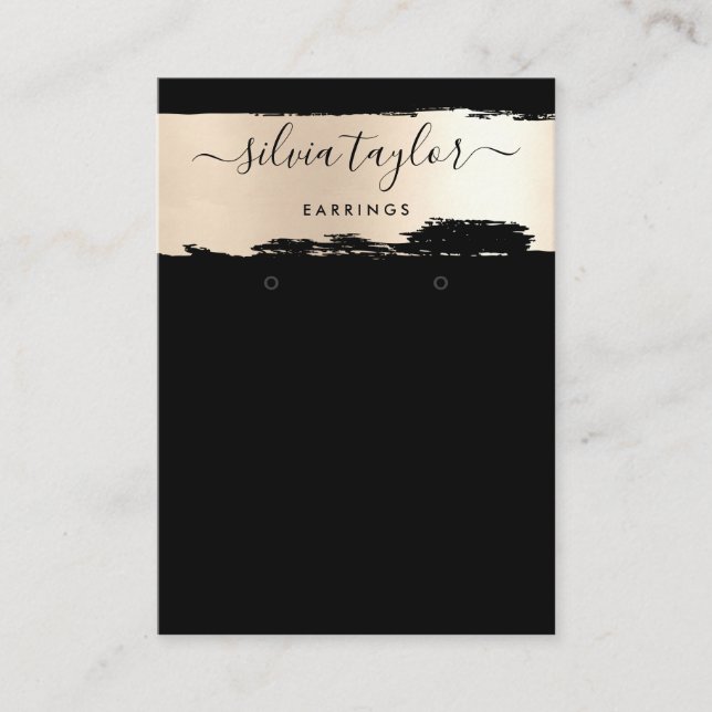 Kalligrafischer Glitzer Visitenkarte (Vorderseite)