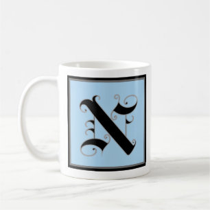 Kalligrafischer Großbuchstabe N Kaffeetasse