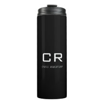 Kalligrafischer Monogrammname Schwarz-weißes benut