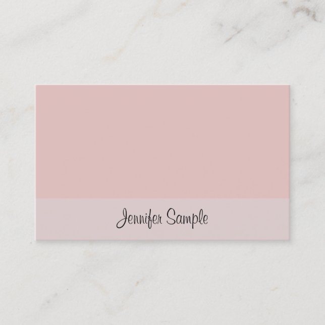 Kalligrafischer Skripttext Elegante Vorlage Modern Visitenkarte (Vorderseite)