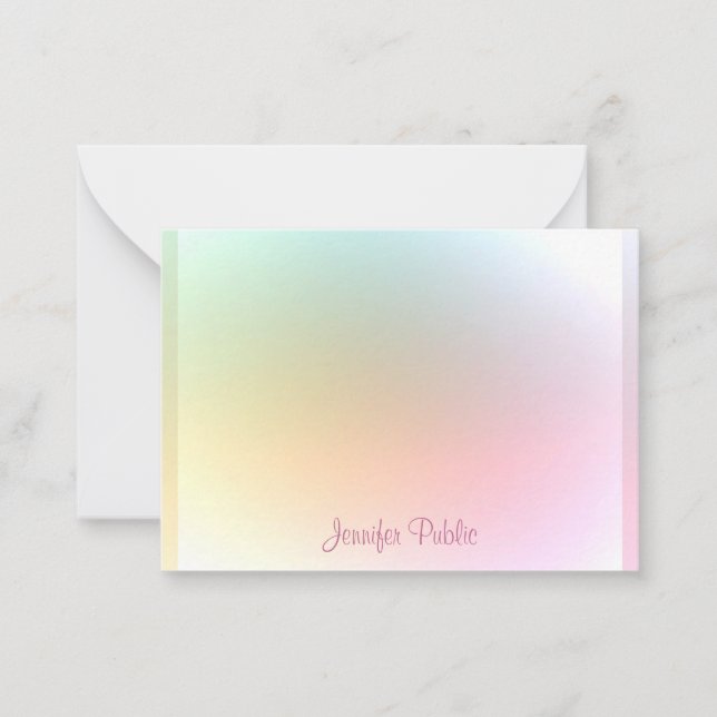 Kalligrafischer Skripttext Moderne farbige Vorlage (Vorderseite)