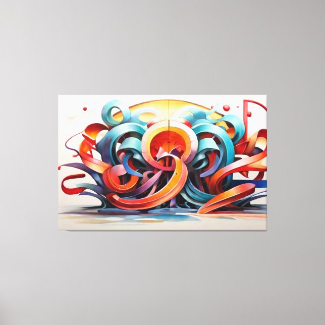 Kalligrafischer Stil Leinwanddruck (Vorderseite)