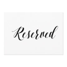 Kalligrafischer Stil "Reserviert" Hochzeitszeichen