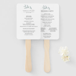 Kalligrafisches Botanisches Hochzeitsprogramm Fächer
