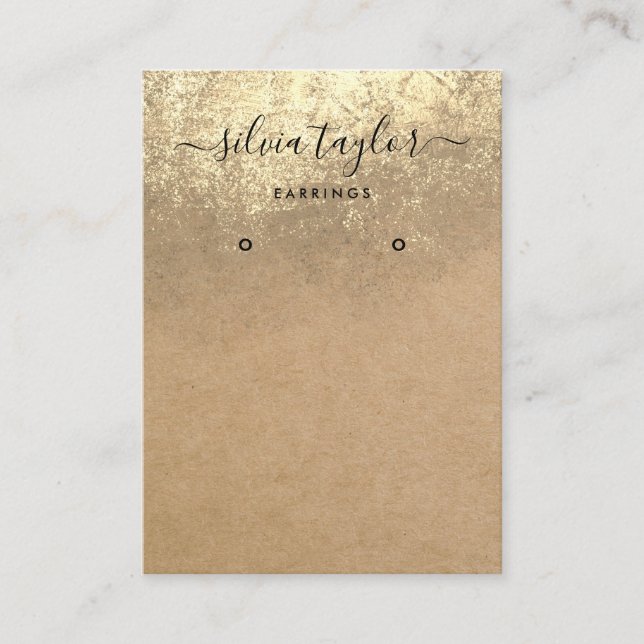 Kalligrafisches Handwerkspapier Ohrsichtkarte Visitenkarte (Vorderseite)