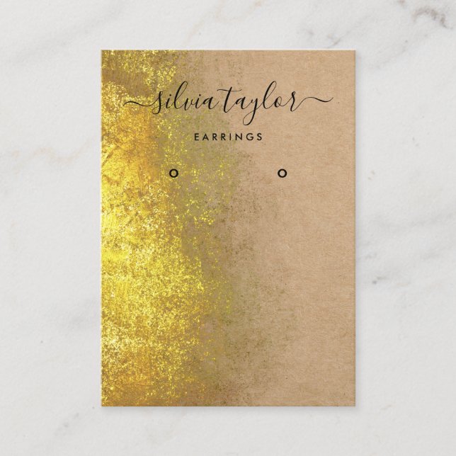 Kalligrafisches Handwerkspapier Ohrsichtkarte Visitenkarte (Vorderseite)