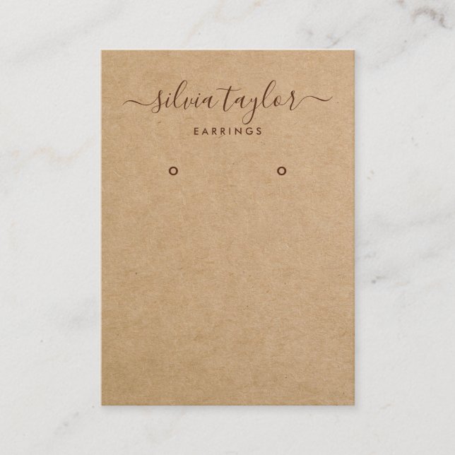 Kalligrafisches Handwerkspapier Ohrsichtkarte Visitenkarte (Vorderseite)