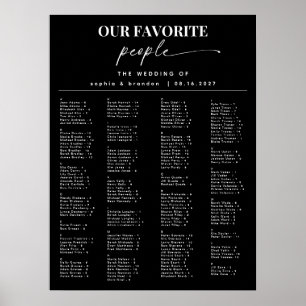 Kalligrafisches Hochzeitdiagramm Poster