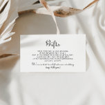 Kalligrafisches Minimalistisches Hochzeitsgeschenk Begleitkarte<br><div class="desc">Diese kalligraphische klassische minimalistische Hochzeitsgeschenkkarte ist perfekt,  um eine rustikale Hochzeit zu ergänzen. Das Design zeichnet sich durch einen schönen kalligraphischen Schriftart aus.</div>