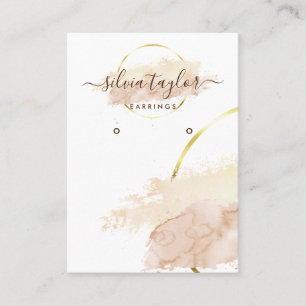 Kalligrafisches Papier Ohrring-Logo Visitenkarte