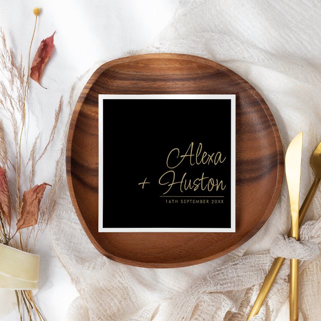 Kalligrafisches Skript Personalisierte Hochzeitssz Serviette (Von Creator hochgeladen)