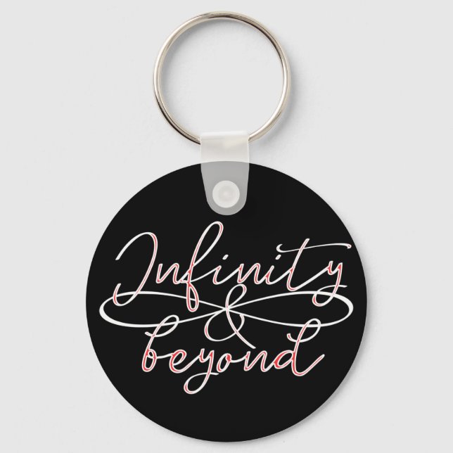 Kalligrafisches Zitat Einfaches Endloses Symbol Schlüsselanhänger (Vorderseite)