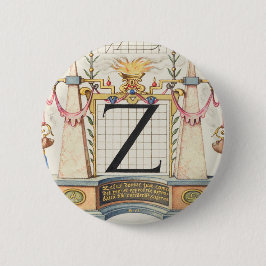 KALLIGRAPHIE ANTIQUE ALPHABET Z BUTTON