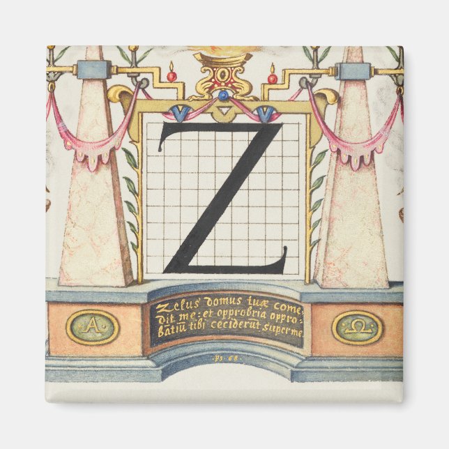 KALLIGRAPHIE ANTIQUE ALPHABET Z MAGNET (Vorne)