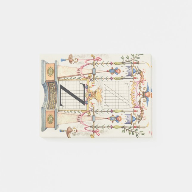 KALLIGRAPHIE ANTIQUE ALPHABET Z POST-IT KLEBEZETTEL (Vorderseite)