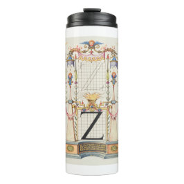 KALLIGRAPHIE ANTIQUE ALPHABET Z THERMOSBECHER