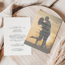 Kalligraphie Back & Front-Foto-Hochzeit